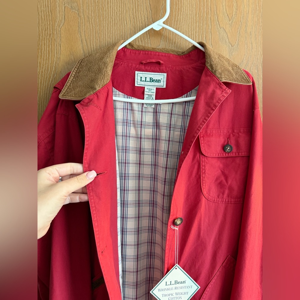NWT L.L. Bean Red Tropic Weight Adirondack Barn Coat XL